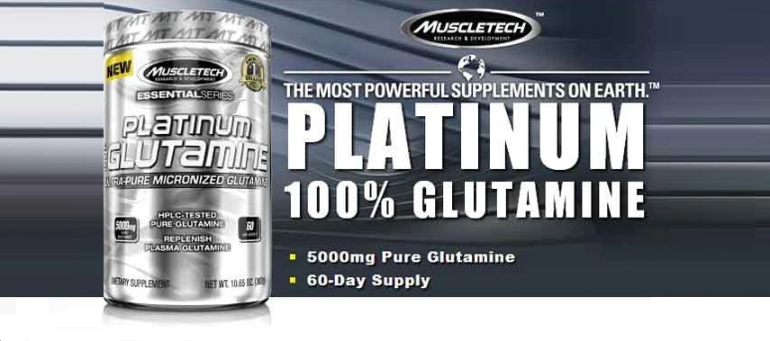 Muscletech Platinum 100 % Glutamine 302gr