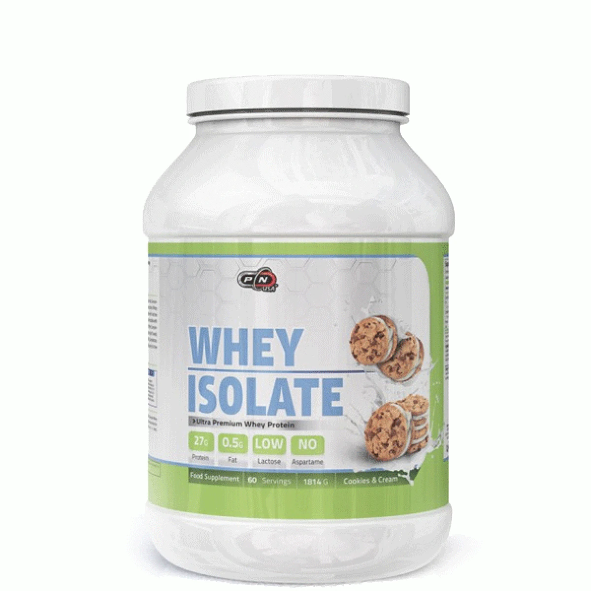 Pure Nutrition Whey Isolate 1814 gr Isolate Proteins Flavor: Double Chocolate|Coukies & Cream|Cranberry Buttermilk|Unflavour