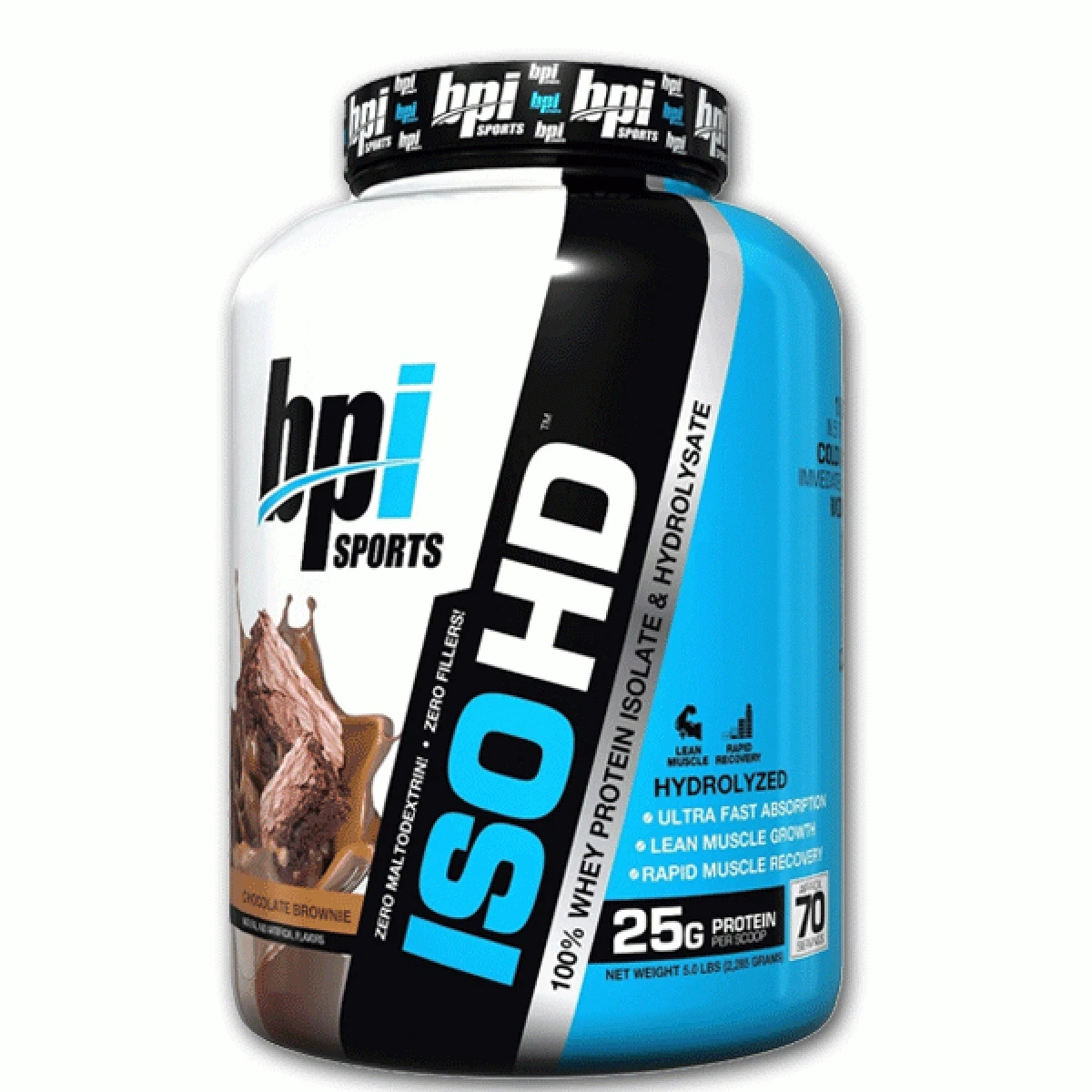 BPI ISO-HD 5Lbs Hydro And Isolate Proteins Flavor: Chocolate Brownie|Vanilla Cream|Cookies & Cream|Banana Cream Pie