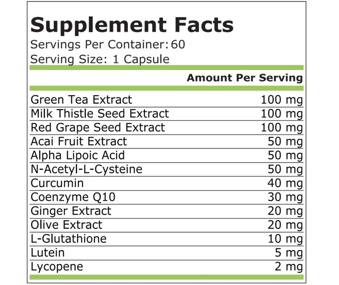 Pure Nutrition Antioxidant Complex 60 caps Vitamins And Minerals Multivitamins